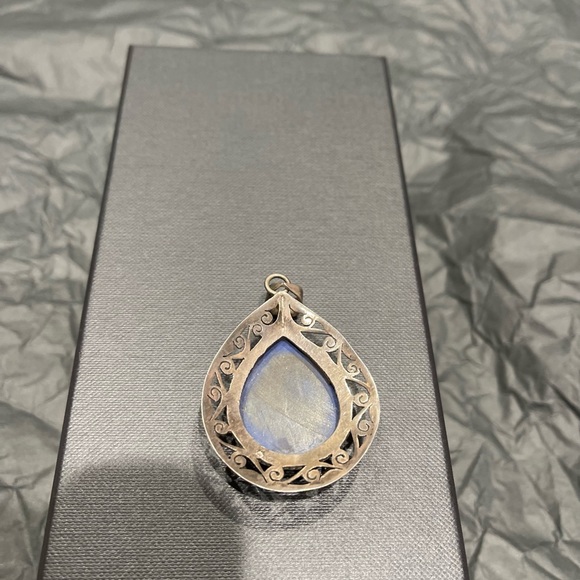 Vintage stone sterling silver pendant - Picture 8 of 8